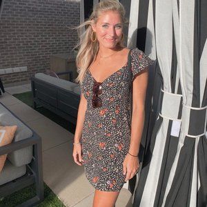 Forever 21 Black Floral Mini Dress